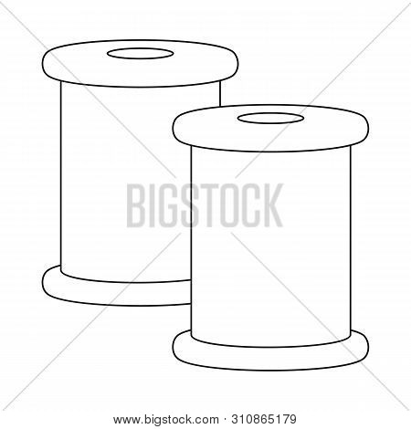 Vector Illustration Of Thread And Spool Logo. Collection Of Thread And Reel Stock Symbol For Web.