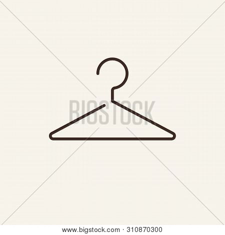 Hanger Line Icon. Fitting Room, Cloakroom, Changing Room. Laundry Concept. Vector Illustration Can B