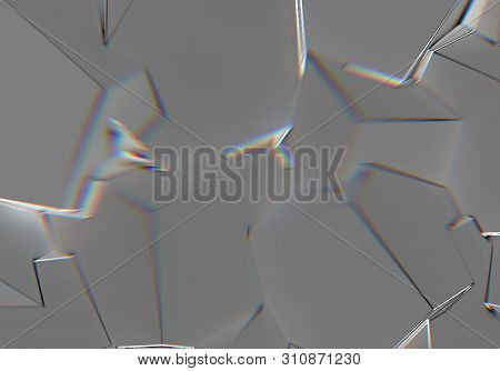 Abstract Background With 3d Shapes And Prism Color Shift