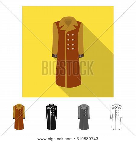 Vector Design Of Cloak And Coat Logo. Set Of Cloak And Robe Stock Vector Illustration.