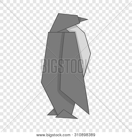 Origami Penguin Icon. Cartoon Illustration Of Origami Penguin Vector Icon For Web Design