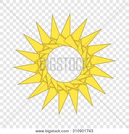 Origami Sun Icon. Cartoon Illustration Of Origami Sun Vector Icon For Web Design