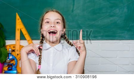 Fresh Idea. Small Girl Study With In School. Formal Informal And Nonformal Education. Digital Age Wi