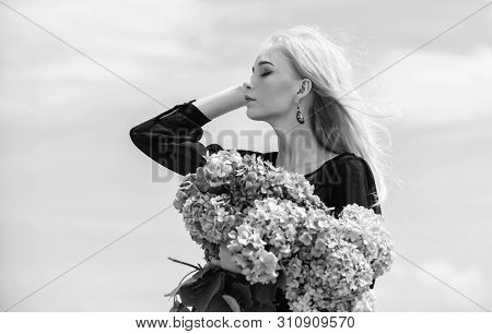 Springtime Bloom. Female Adore Flowers. Spring Attributes. Enjoy Spring Without Allergy. Allergy Fre