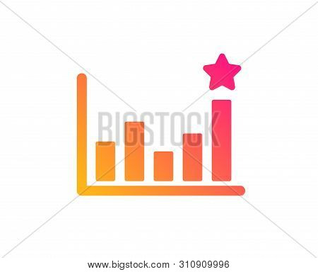Efficacy Icon. Business Chart Sign. Analysis Graph Symbol. Classic Flat Style. Gradient Efficacy Ico