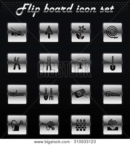Landscape Design Vector Flip Mechanical Icons For User Interface Design