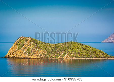 Small Island Near Cala Iris In North Morocco By Mediterranean Sea