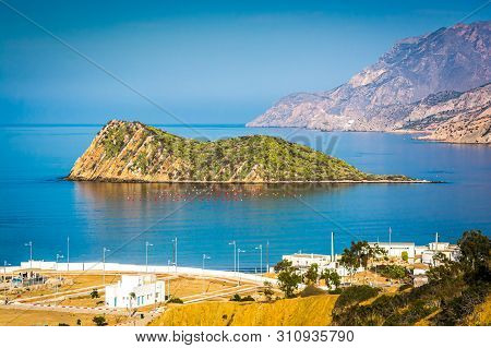 Small Island Near Cala Iris In North Morocco By Mediterranean Sea