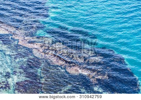 Sea Picture With Clear Water With Bottom Traces