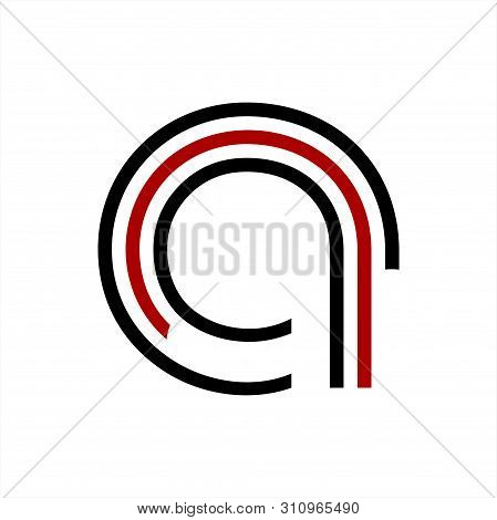 Simple A, Aq, Aaa, Aaq Nitials Geometric Network Line And Digital Data Logo