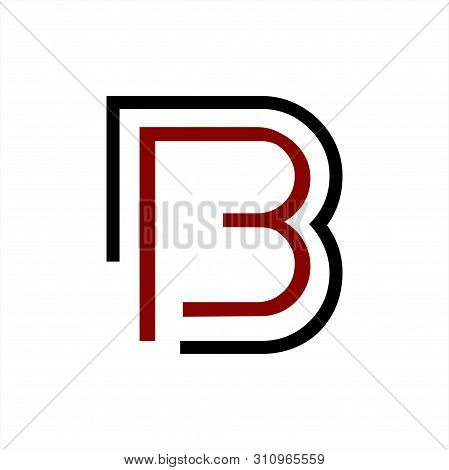 Simple Bb, B Initials Geometric Network Line And Digital Data Logo