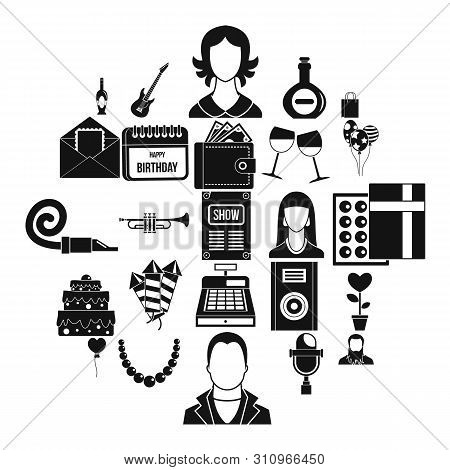 Discotheque Icons Set. Simple Set Of 25 Discotheque Icons For Web Isolated On White Background