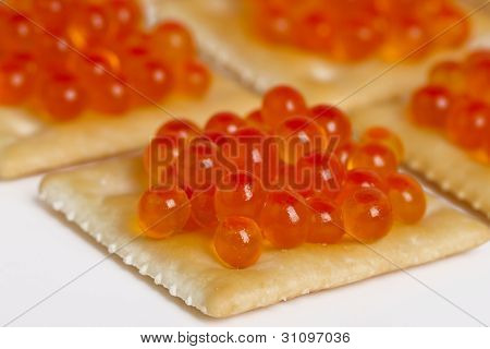 Červený kaviár na Cracker