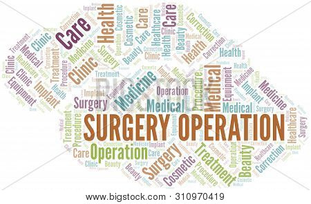 Surgery Operation Word Cloud Vector Made With Text Only