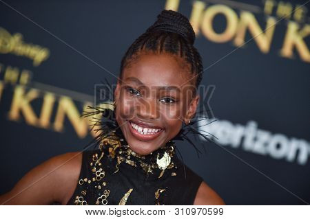 LOS ANGELES - JUL 09:  Demi Singleton arrives for Disney's 'The Lion King' World Premiere on July 09, 2019 in Hollywood, CA