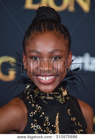 LOS ANGELES - JUL 09:  Demi Singleton arrives for Disney's 'The Lion King' World Premiere on July 09, 2019 in Hollywood, CA
