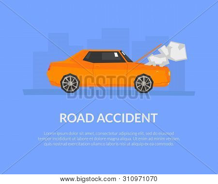 Road Accident Banner Vector Photo Free Trial Bigstock
