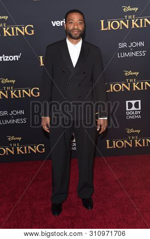 LOS ANGELES - JUL 09:  Chiwetel Ejiofor arrives for Disney's 'The Lion King' World Premiere on July 09, 2019 in Hollywood, CA                