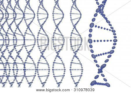 Dna Strands 3D Illustration