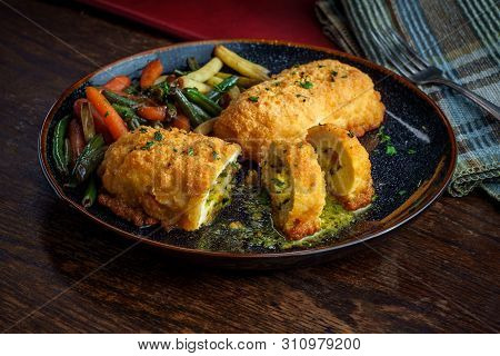 Chicken Kiev Green Beans