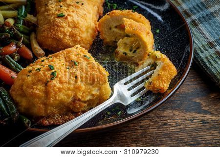 Chicken Kiev Green Beans