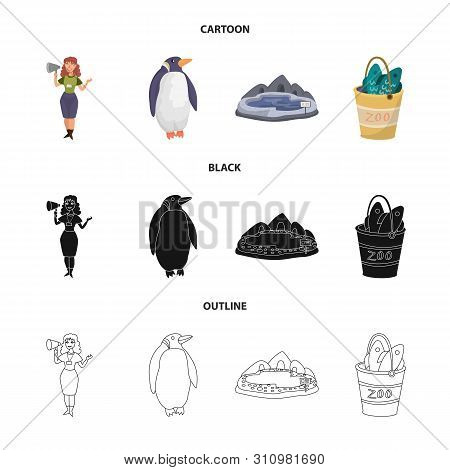 Vector Illustration Of Nature And Fun Icon. Set Of Nature And Entertainment Stock Symbol For Web.