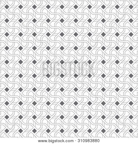 Seamless Pattern. Stylish Abstract Geometric Background. Modern Linear Texture With Thin Lines. Regu