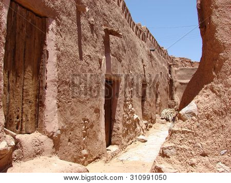 Terracotta Houses In The Algerian Sahara Located In Biskra