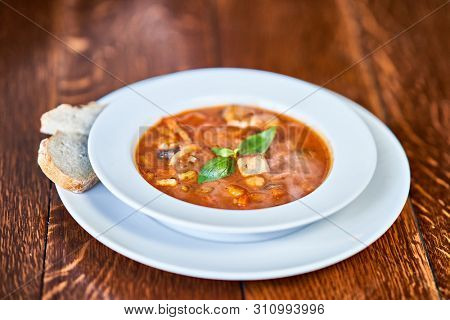Picture of Hungarian beef stew close up