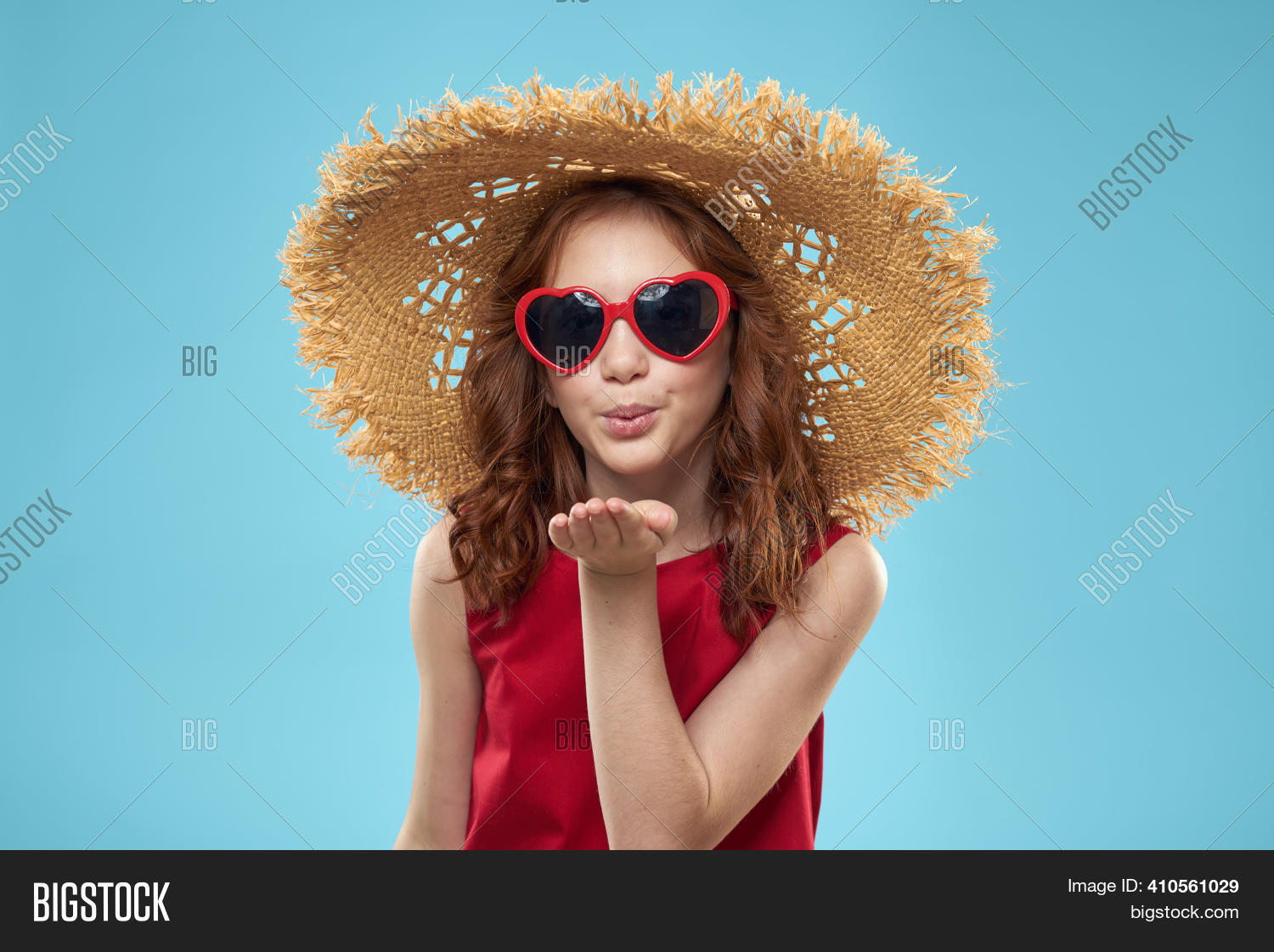 Girl Beach Straw Hat Image & Photo (Free Trial) Bigstock