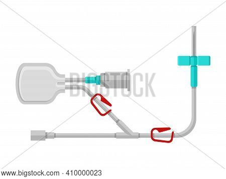 Needle Apheresis System Kit. For Blood Donation Or Plasma Separation And Collection. Isolated Vector