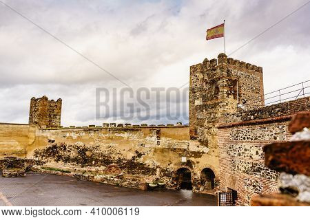 Sohail Castle In Fuengirola, Near Malaga Spain. Tourist Attraction. Intersting Place To Visit. Holid