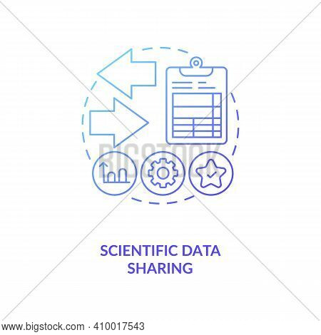 Scientific Data Sharing Concept Icon. Publishing Research In Conferences Idea Thin Line Illustration