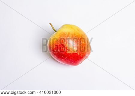 Fresh Red Apple Isolated On White Background