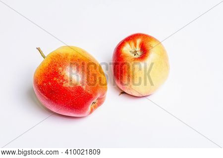 Fresh Red Apple Isolated On White Background