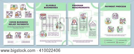 Covid Business Relief Payments Brochure Template. Eligible Businesses. Flyer, Booklet, Leaflet Print