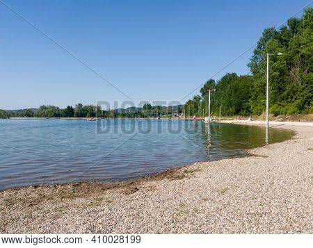 Bosnia And Herzegovina - June 27, 2020: The Artificial Lake Manjača On The Plateau Manjača Near Banj