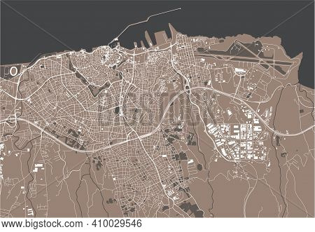 Map Of The City Of Heraklion, Crete, Greece