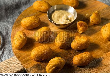 Homemade Mini Fried Corn Dogs