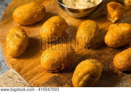 Homemade Mini Fried Corn Dogs