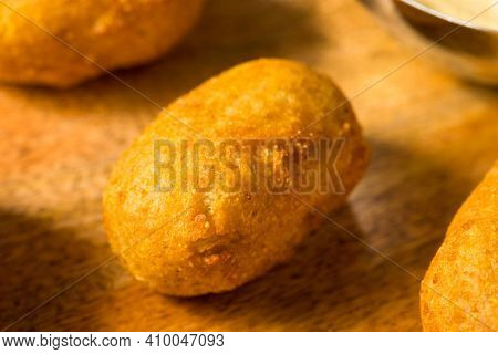 Homemade Mini Fried Corn Dogs