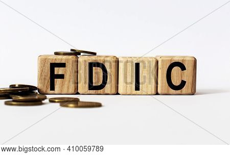 Wooden Cubes And Fdic, Coins, The Concept Of Taxation, Increase Taxes And Fees