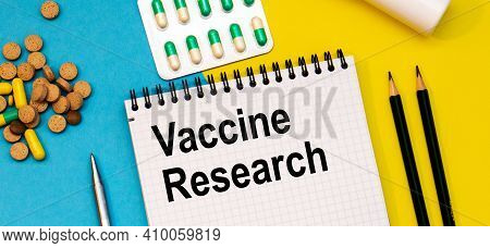 Treatment Word, Vaccine Research Word With Medical Concepts And Medical Equipment