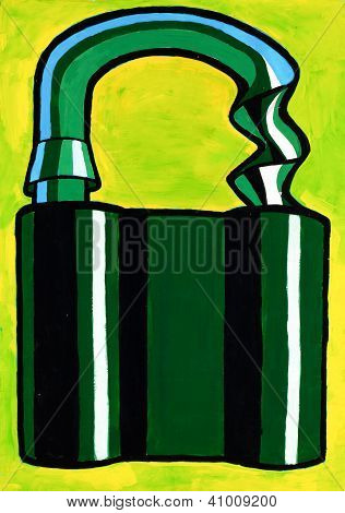 Abstracte hangslot