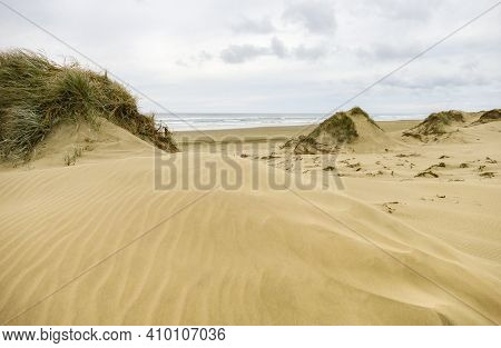 Scenery Around The Ninety Mile Beach At The Western Coast Of The North Island Of New Zealand