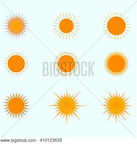 Vector Graphic: A Group Of Shapes For The Sun