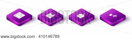 Set Isometric Battery In Pack, Dead Bird, Plastic, Bottle Of Liquid Soap And Problem Pollution The O