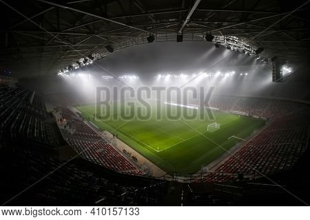 Bucharest, Romania - November 27, 2020: The New Steaua Stadium Is Open For A Press Event On The Day 