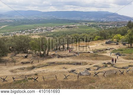 Sevastopol, Crimea, Russia - July 28, 2020: View From Sapun Mountain On The Exposition Of Defensive 