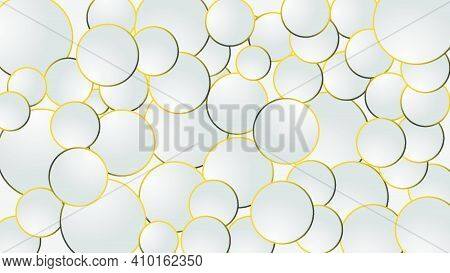 Tech Geometric Background With Abstract Golden And Grey Circles